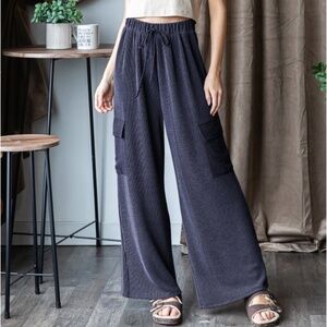 HEIMISH USA “ Harley “ HEIMISH Ribbed Cargo Style Pants in Navy